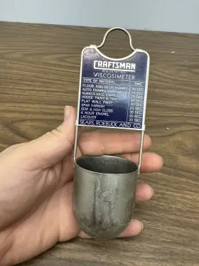 1639-0 CRAFTSMAN Sears Roebuck Paint Viscosimeter Auto Body
