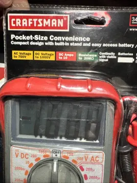 34-82020 CRAFTSMAN Sears Nos Digital Multimeter Holster Leads #2