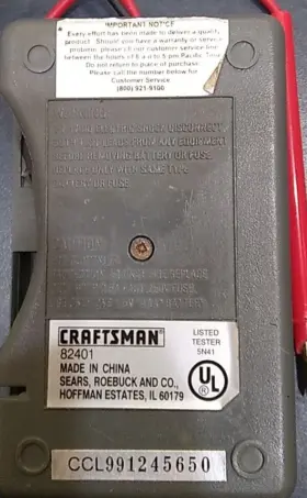 82401 CRAFTSMAN Sears Pocket Muititester Analog #3