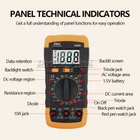 A830L DIYMORE Digital Multimeter Lcd Ac Ammeter Voltmeter #2
