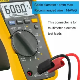 NR-US-350 DKARDU Multimeter Leads Banana Plugs Safety #3
