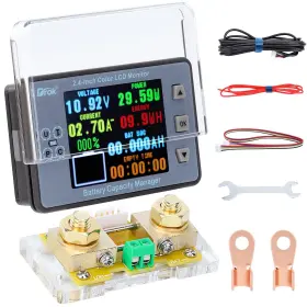 FBA200658 DROK Digital Multimeter Lcd Voltmeter Rv Solar Volt