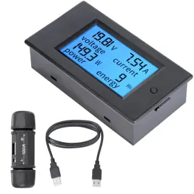 FBA200720 DROK Power Meter Voltwatt Lcd Displa Volt Amp