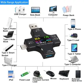 00005 EVERSAME Usb Tester Screen Lcd Digital Multimeter #2