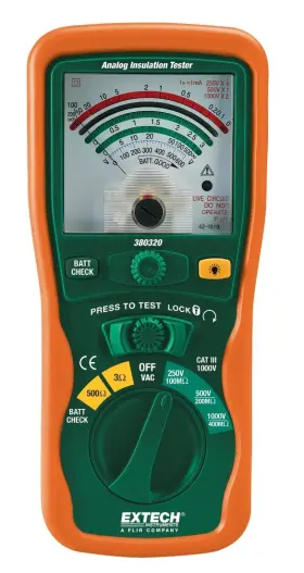 380320 EXTECH Analog Insulation Tester