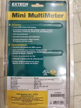 MN25 EXTECH Digital Mini Multimeter Ac Voltage #2