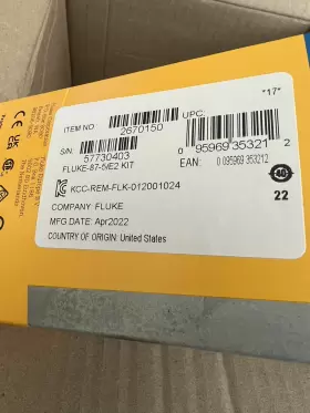 87VE2 FLUKE Electrician Handheld Digital Multimeter Box Kit #2