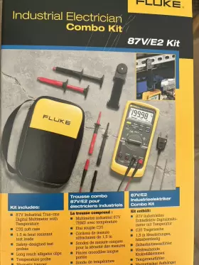 87VE2 FLUKE Electrician Handheld Digital Multimeter Box Kit