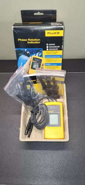 F9040 FLUKE Digital Phase Rotation Indicator Tester Meter Lcd