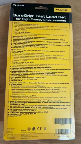 TL238 FLUKE Suregrip Lead Set Multimeter Probe #2