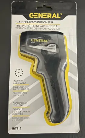 IRT215 GENERAL TOOLS Infrared Thermometer Spot Laser Target