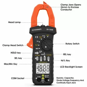 GR-7200B GOYERRNES Digital Clamp Multimeter Ac Auto Voltage #3