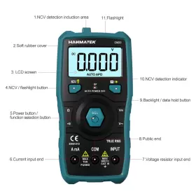 DM20 HANMATEK Auto Digital Multimeter Voltmeter Trms Smart #2