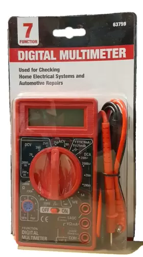 63759 HARBOR FREIGHT Digital Multimeter Function Ac