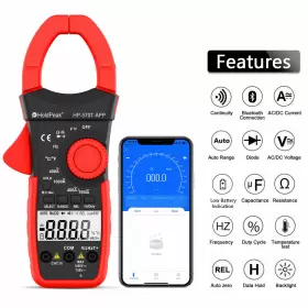 570T-APP HOLDPEAK Digital Clamp Meter Multimeter Ac Voltohm