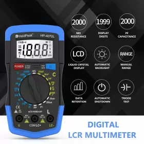 HP-4070L HOLDPEAK Digital Lcr Meter Leads Resistance Tester #2