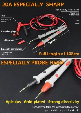 799355614818 HUASOET Darkbeam Multimeter Meter Leads Banana #3