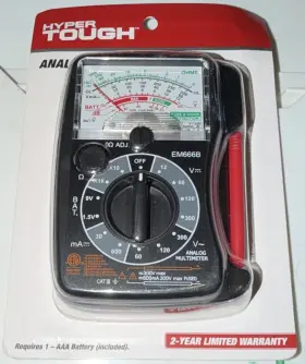 EM666B HYPER TOUGH Cat Analog Multimeter Fuse Diode Ac