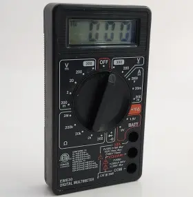 EM830 HYPER TOUGH Digital Multimeter Lcd Overload Battery Ac