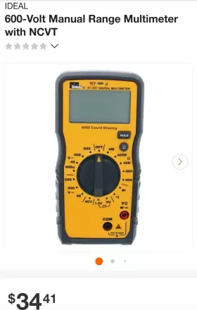 61-327 IDEAL Digital Multimeter Manual Ncvt Cat