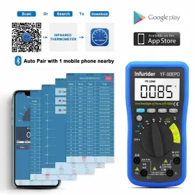 763032321924 INFURIDER Digital Multimeter Auto Voltmeter Dmm #3
