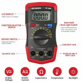 770456379790 INFURIDER Digital Multimeter Electric Tester #2