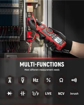 HT208F KAIWEETS Inrush Digital Clamp Meter Backlit Multimeter #2