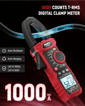 HT208F KAIWEETS Inrush Digital Clamp Meter Backlit Multimeter #3