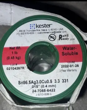 24-7068-6422 KESTER Solder Wire Water Soluble Lead