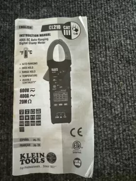 CL210 KLEIN TOOLS Auto Digital Clamp Meter Amp Ac #2