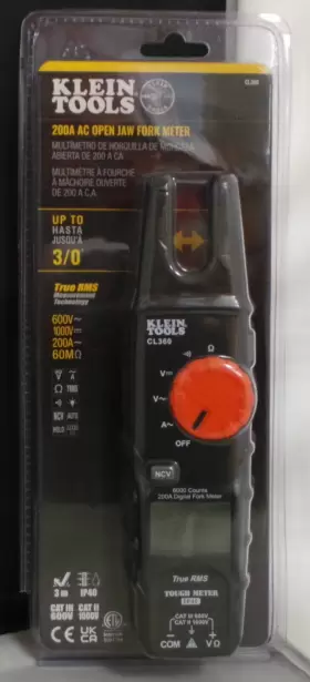 CL360 KLEIN TOOLS Jaw Fork Meter Ac Auto Amp