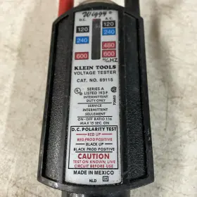 69115 KLEIN TOOLS Wiggy Ac Voltage Tester Cat #2