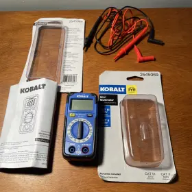 2545069 KOBALT Digital Mini Multimeter Clean Amp
