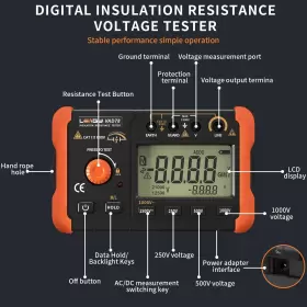 705554036757 LEAGY Digital Insulation Resistance Tester Meter #2