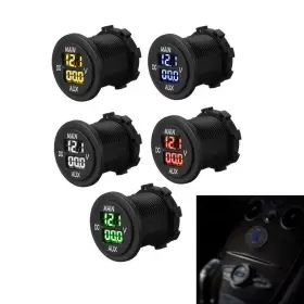 H842025G MASO Car Dual Led Digital Round Panel Voltmeter #2