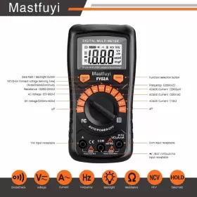 728990022030 MASTFUYI Classic Digital Multimeter Tester Ncv #2