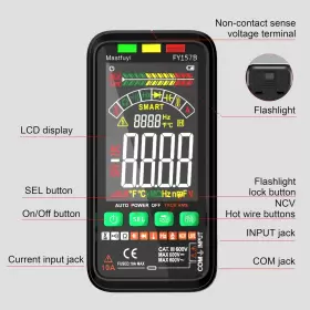 FY157B MASTFUYI Multimeter Digital Rechargeable Electrical #3