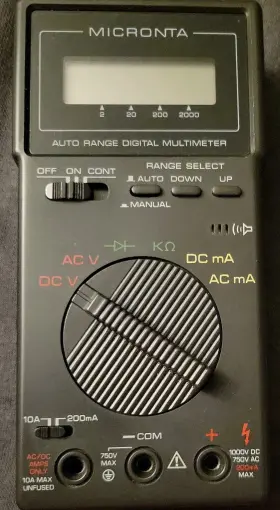 22-184 MICRONTA Lcd Digital Pocket Multimeter Auto