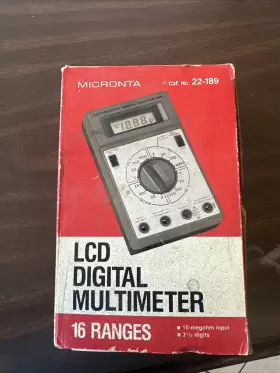 22-189 MICRONTA Lcd Digital Multimeter Ranges
