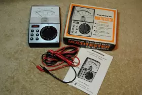 22-202A MICRONTA Multitester Multimeter Box Manual Leads
