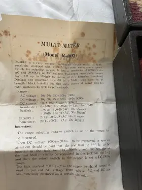 R-4002 MICRONTA Radio Multimeter Leads #2