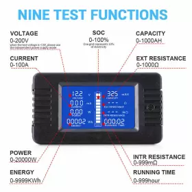 MNJ-BT-028 MNJ MOTOR Battery Monitor Meter Lcd Display Car Rv #3