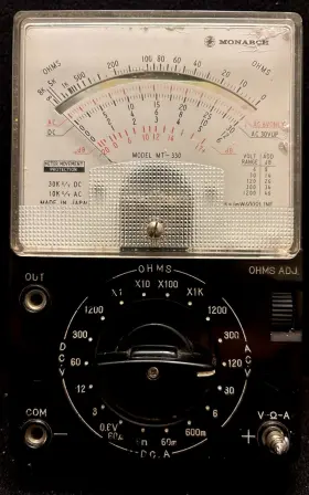 MT-330 MONARCH SPECIALTIES Concertone Analog Volt Meter