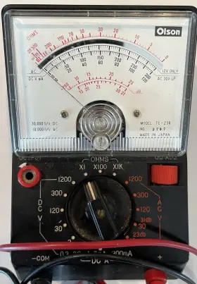 TE-230 OLSON ELECTRONICS Analog Multimeter