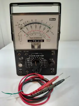 TE-216 OLSON Analog Multimeter Vom Tester Leads