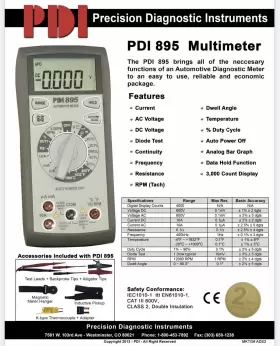 PDI-895 PDI Handheld Multimeter Battery #2