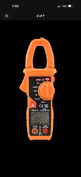 H11GH25787 PEAKMETER Digital Clamp Meter Ac Multimeter Auto