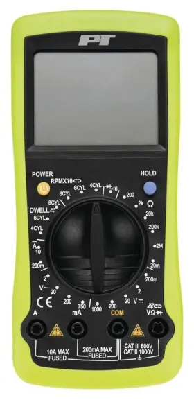 MOW2972 PERFORMANCE TOOL Digital Multimeter Lcd Display