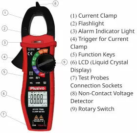 CL101C PLUSIVO Ac Digital Clamp Metermultimeter Handheld Amp #2