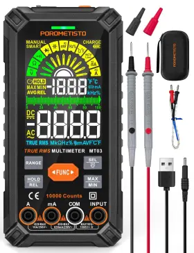 MT03 POROMETISTO Digital Multimeter Tester Smart Rechargeable